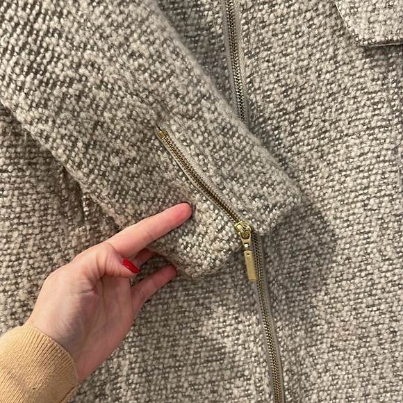 H&M Tan Wool Houndstooth Coat - Picture 4 of 10